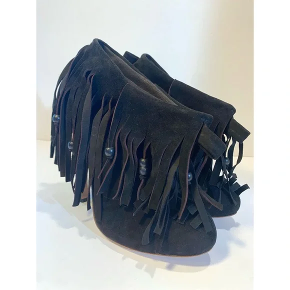 Vivienne Westwood Skyscraper Fringe Ankle Boots 39.5 Sz 8.5 - Picture 2 of 16